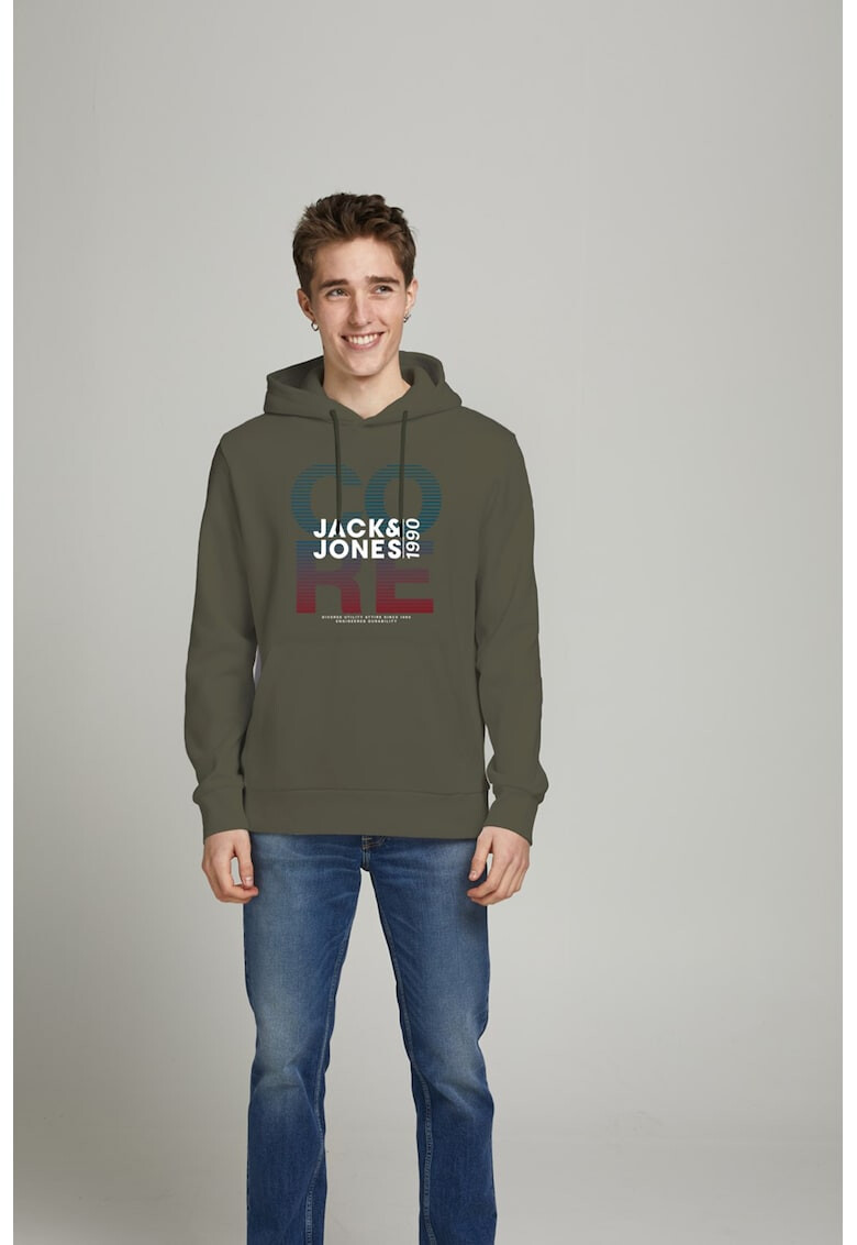 Jack&Jones Суитшърт Fade с качулка и лого - Pepit.bg