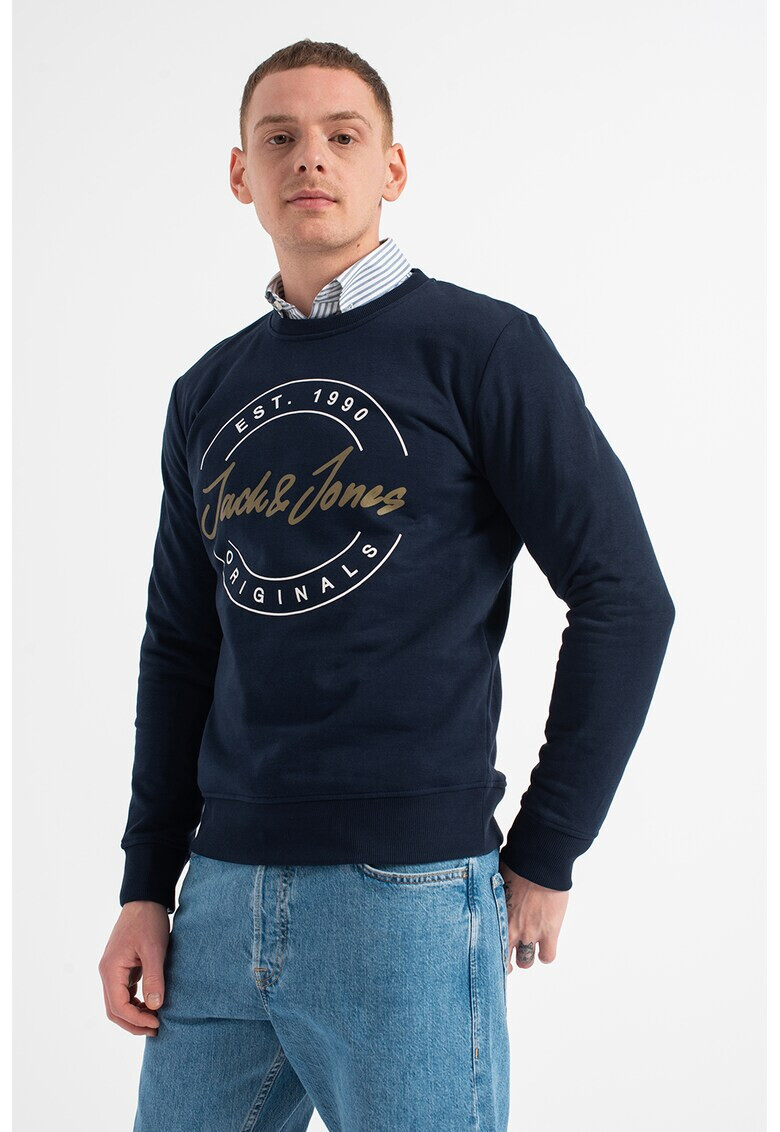 Jack&Jones Суитшърт Jerry с памук и лого - Pepit.bg