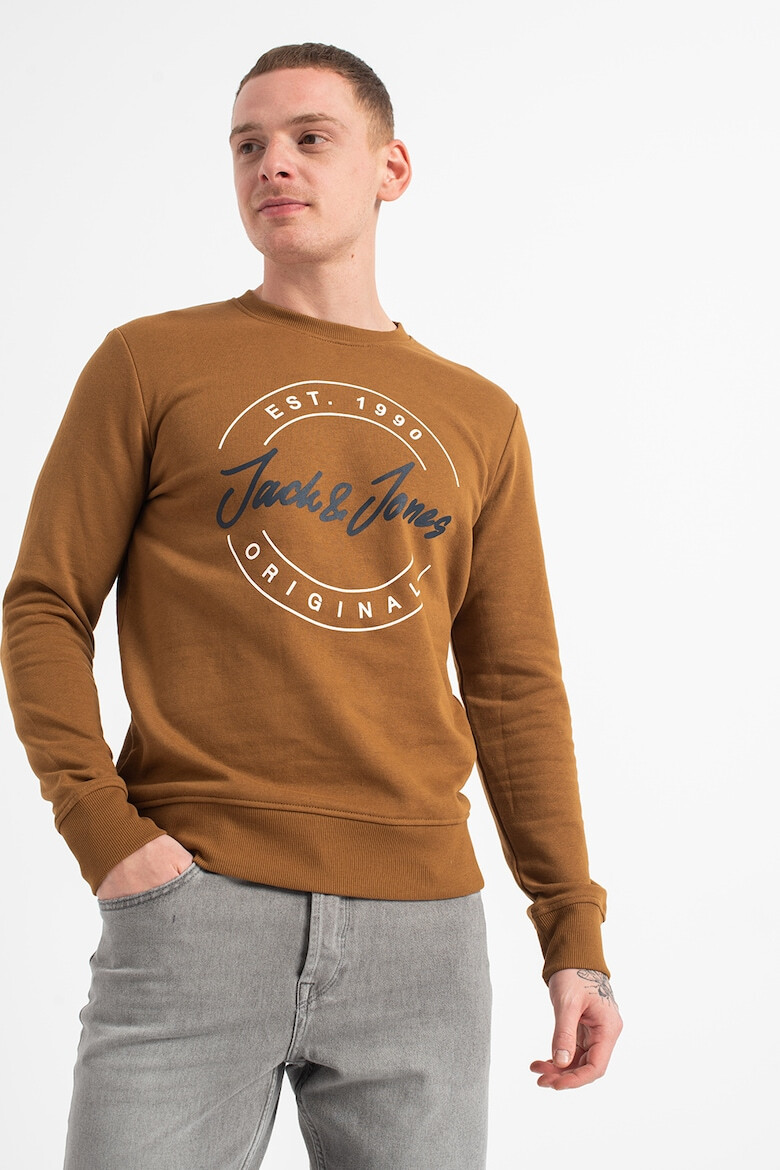 Jack & Jones Суитшърт Jerry с памук и лого - Pepit.bg