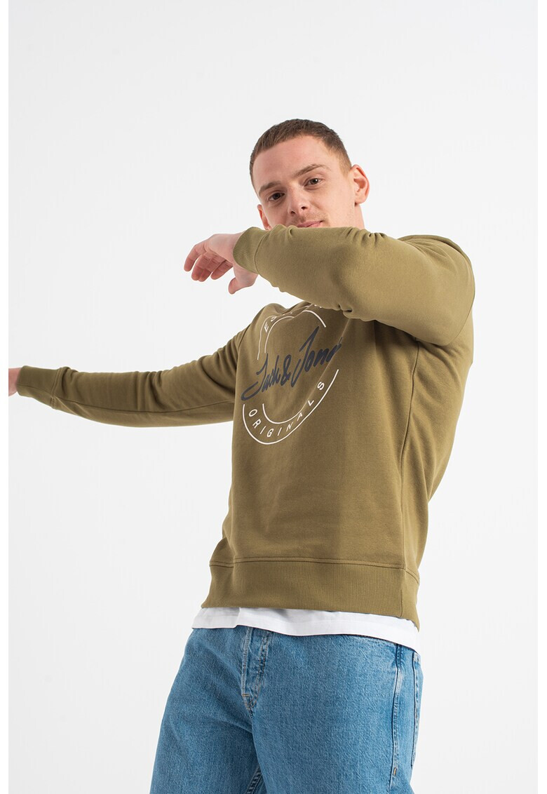 Jack&Jones Суитшърт Jerry с памук и лого - Pepit.bg