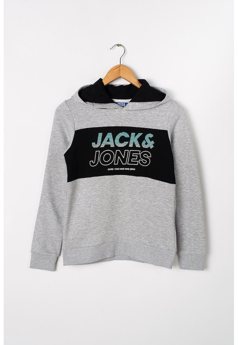 Jack&Jones Суитшърт Jonah с цветен блок и лого - Pepit.bg