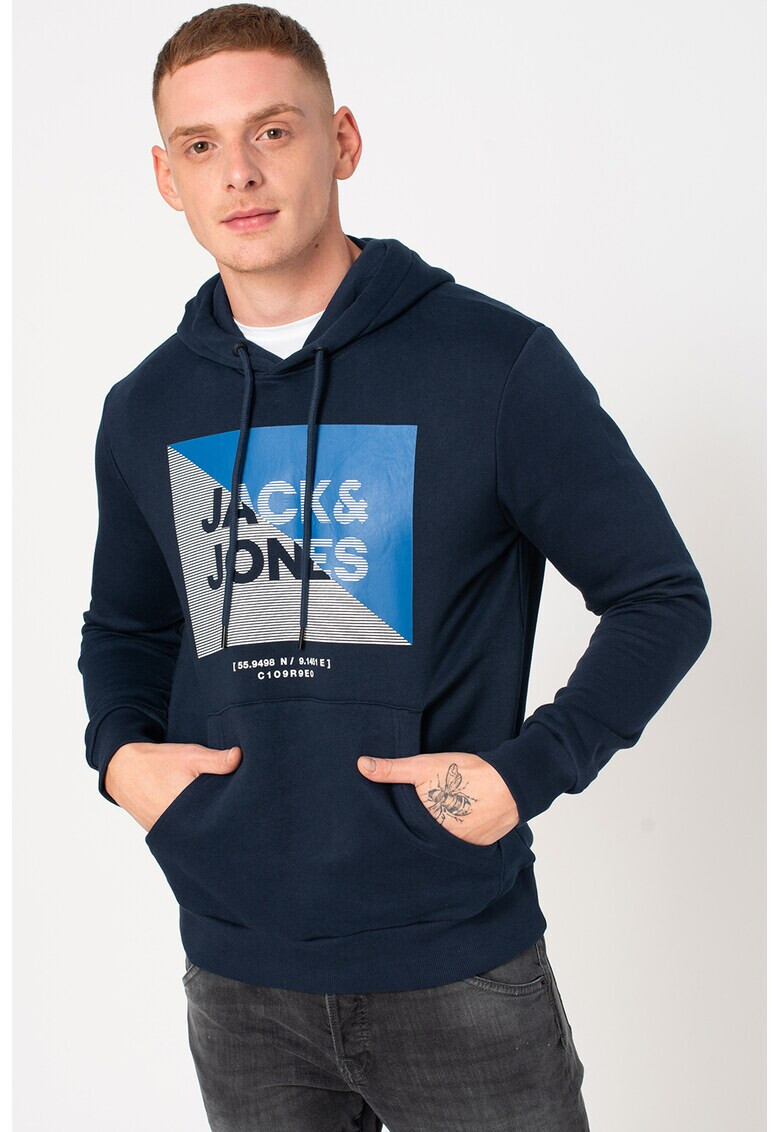 Jack&Jones Суитшърт Lambo с качулка и джоб тип кенгуру - Pepit.bg