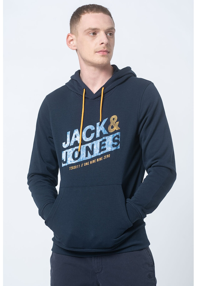 Jack&Jones Суитшърт Liquid с качулка и лого - Pepit.bg