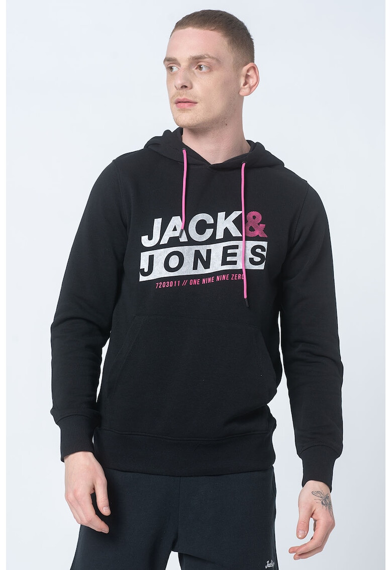 Jack&Jones Суитшърт Liquid с качулка и лого - Pepit.bg