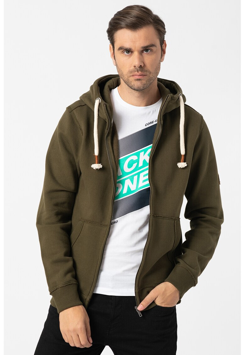 Jack&Jones Суитшърт Loopback с качулка и цип - Pepit.bg