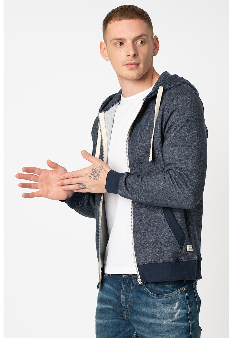 Jack&Jones Суитшърт Melange с качулка и цип - Pepit.bg