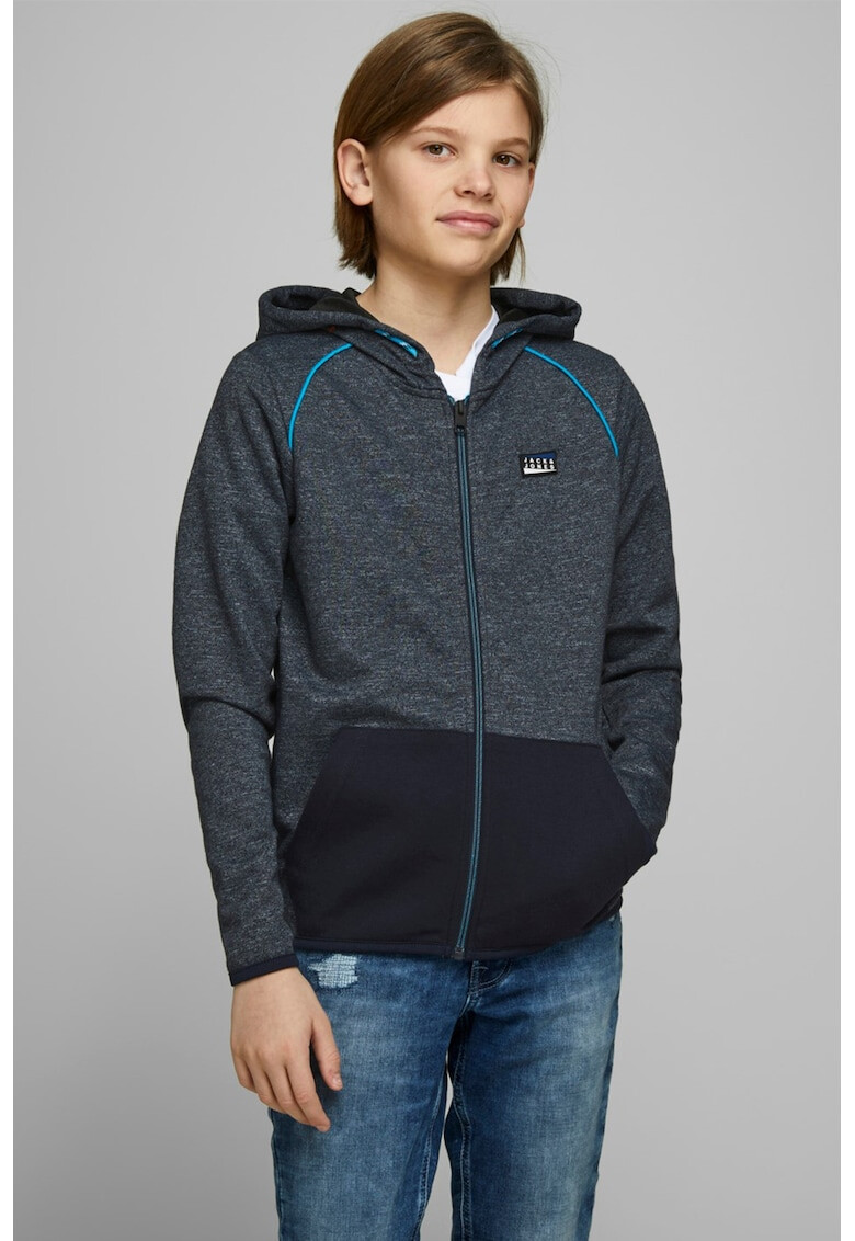 Jack&Jones Суитшърт с цип и скосени джобове - Pepit.bg