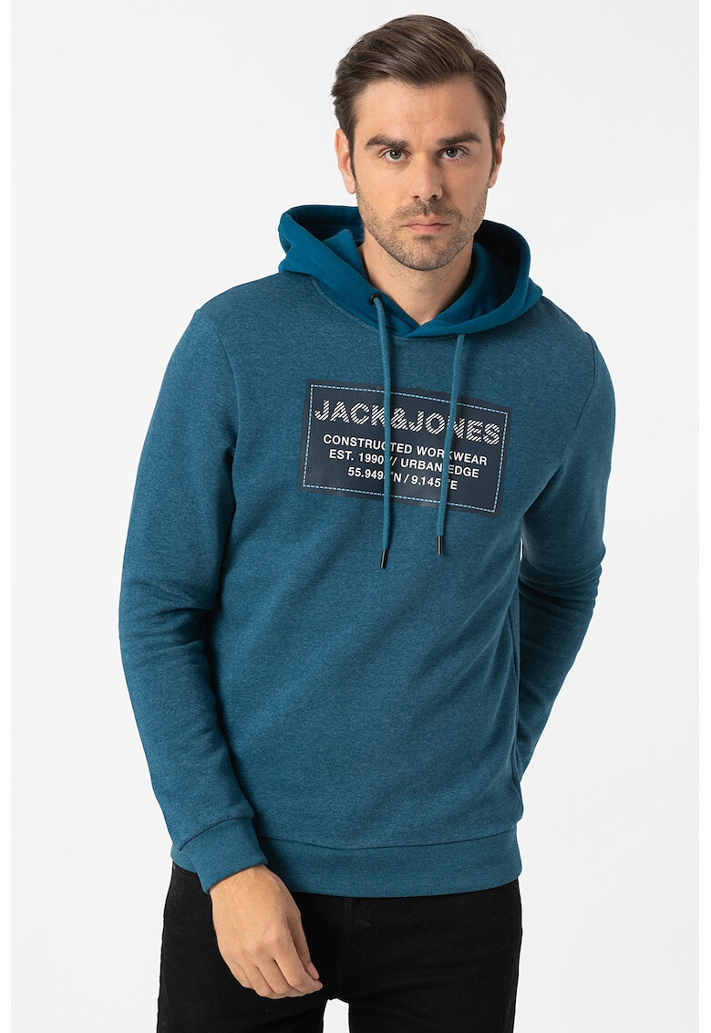 Jack&Jones Суитшърт с качулка и лого - Pepit.bg