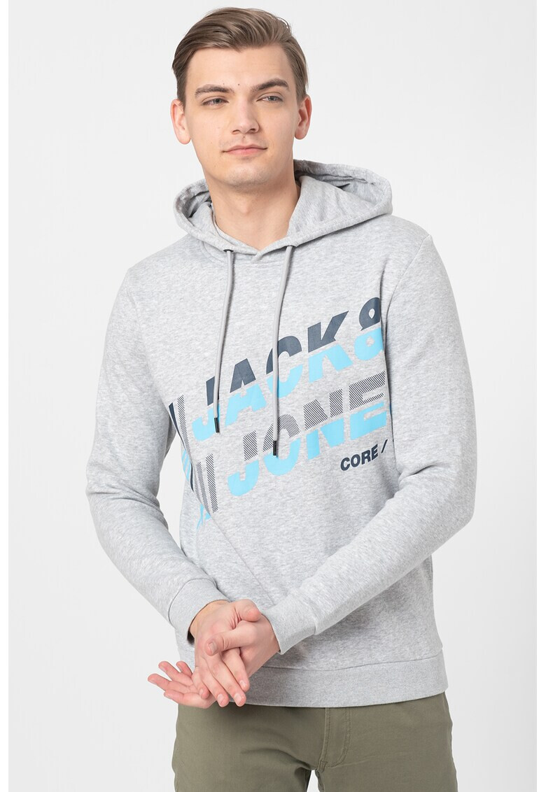 Jack & Jones Суитшърт с качулка и лого - Pepit.bg