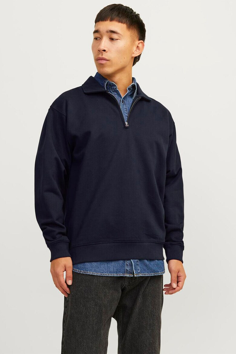Jack  Jones Суитшърт с къс цип - Pepit.bg