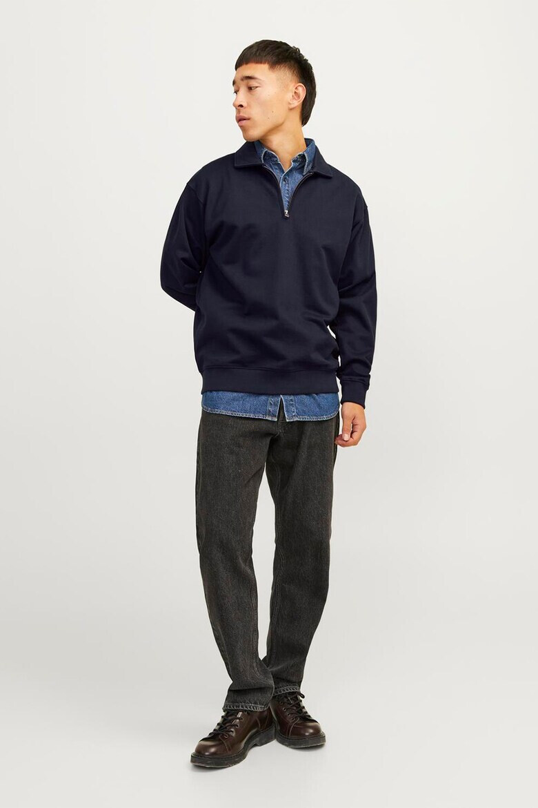 Jack  Jones Суитшърт с къс цип - Pepit.bg