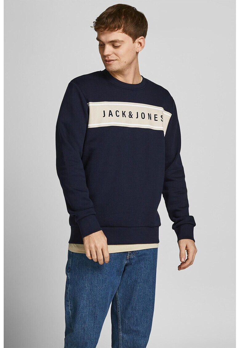 Jack&Jones Jack & Jones Суитшърт с овално деколте и лого - Pepit.bg