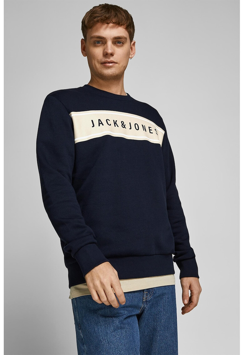 Jack&Jones Jack & Jones Суитшърт с овално деколте и лого - Pepit.bg