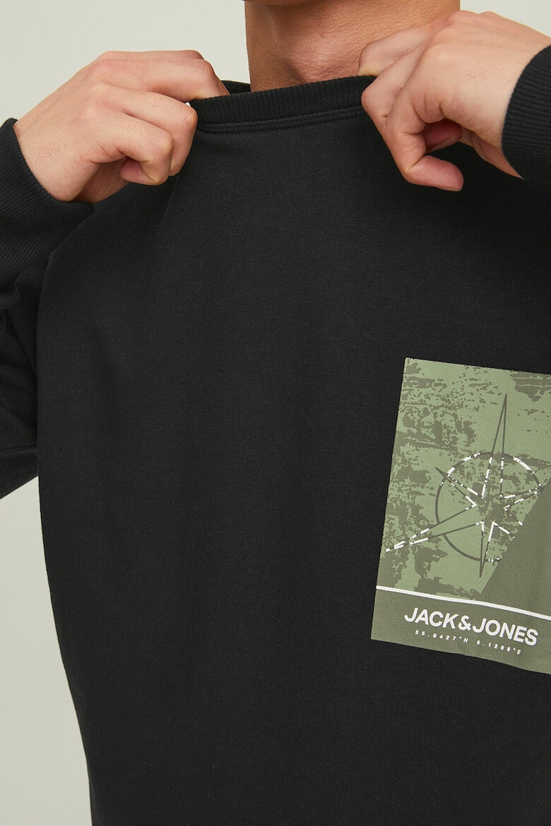 Jack&Jones Jack & Jones Суитшърт с овално деколте и щампа - Pepit.bg