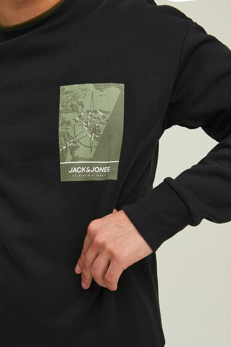 Jack&Jones Jack & Jones Суитшърт с овално деколте и щампа - Pepit.bg