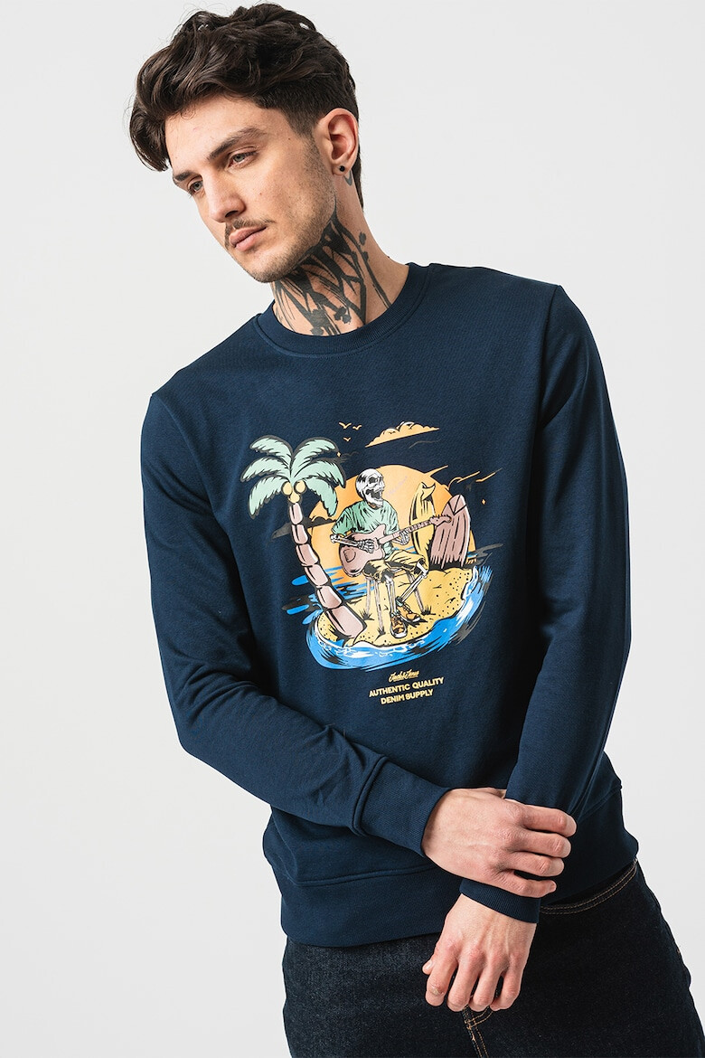 Jack  Jones Суитшърт с принт - Pepit.bg