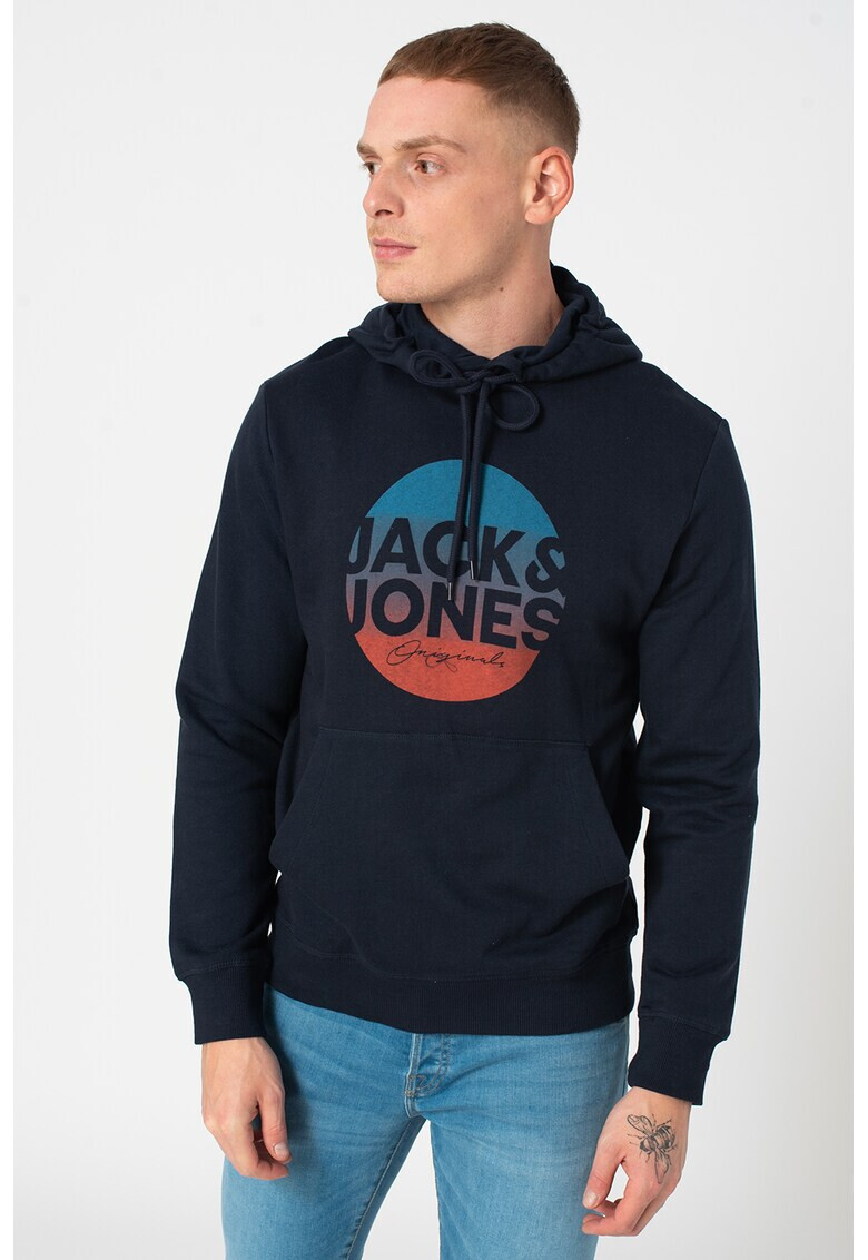 Jack&Jones Суитшърт Torpedo с качулка и лого - Pepit.bg