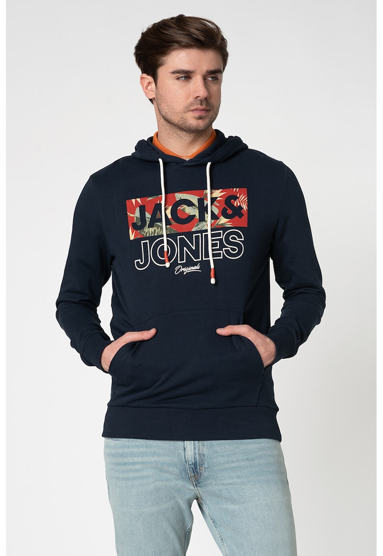 Jack&Jones Суитшърт Tropic с джоб тип кенгуру и качулка - Pepit.bg