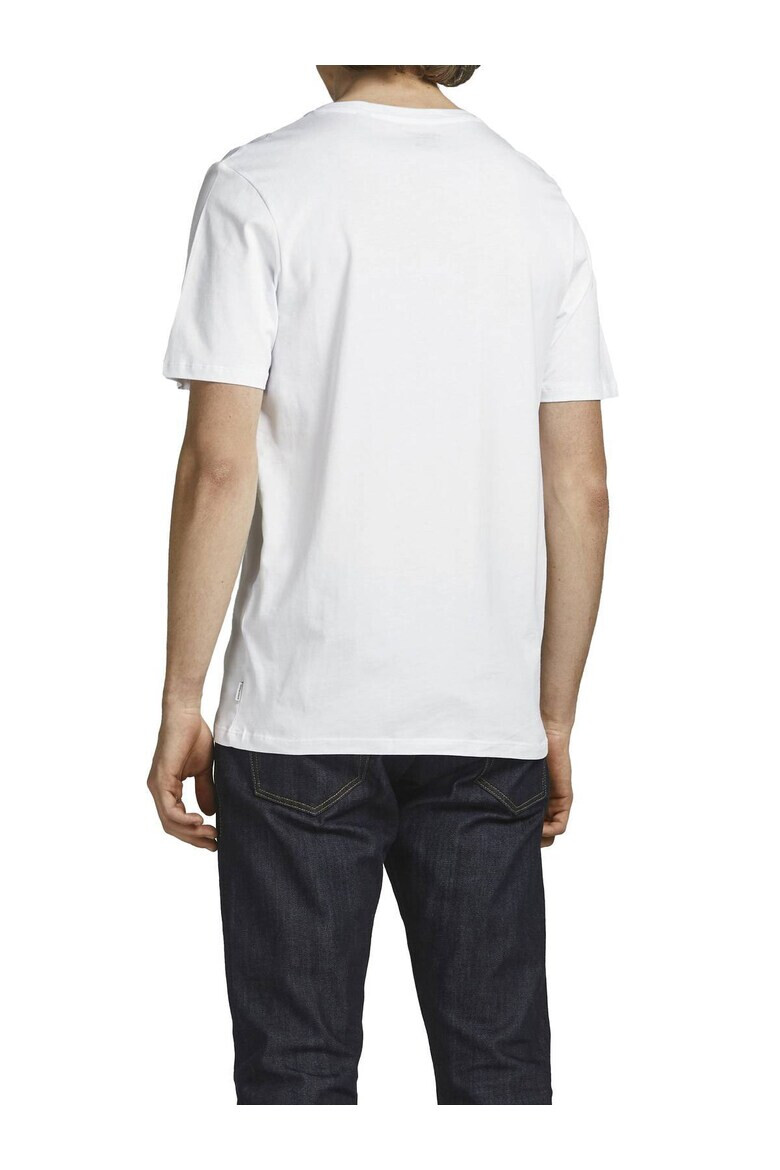 Jack  Jones Тениска Basic с шпиц - 4 броя - Бял - Pepit.bg