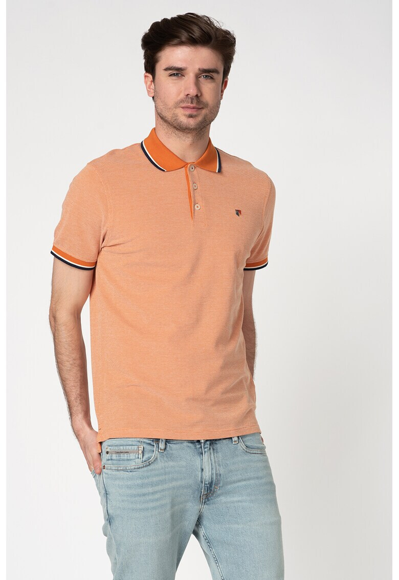 Jack&Jones Тениска Bluwin от пике с яка - Pepit.bg