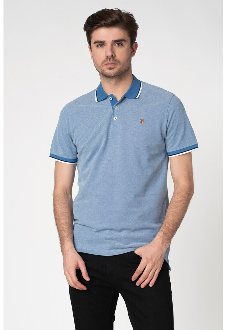 Jack&Jones Тениска Bluwin от пике с яка - Pepit.bg