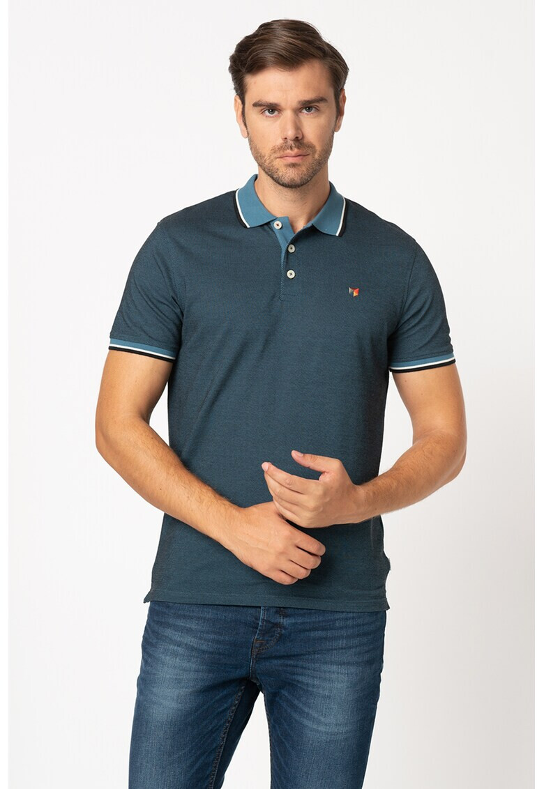 Jack&Jones Тениска Bluwin от пике с яка - Pepit.bg