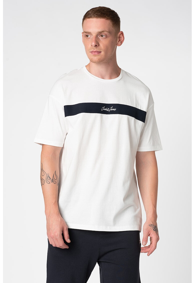 Jack&Jones Тениска Coarse с овално деколте - Pepit.bg
