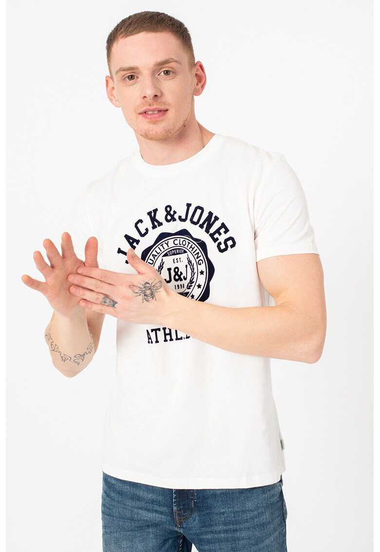 Jack&Jones Тениска Flock с овално деколте - Pepit.bg