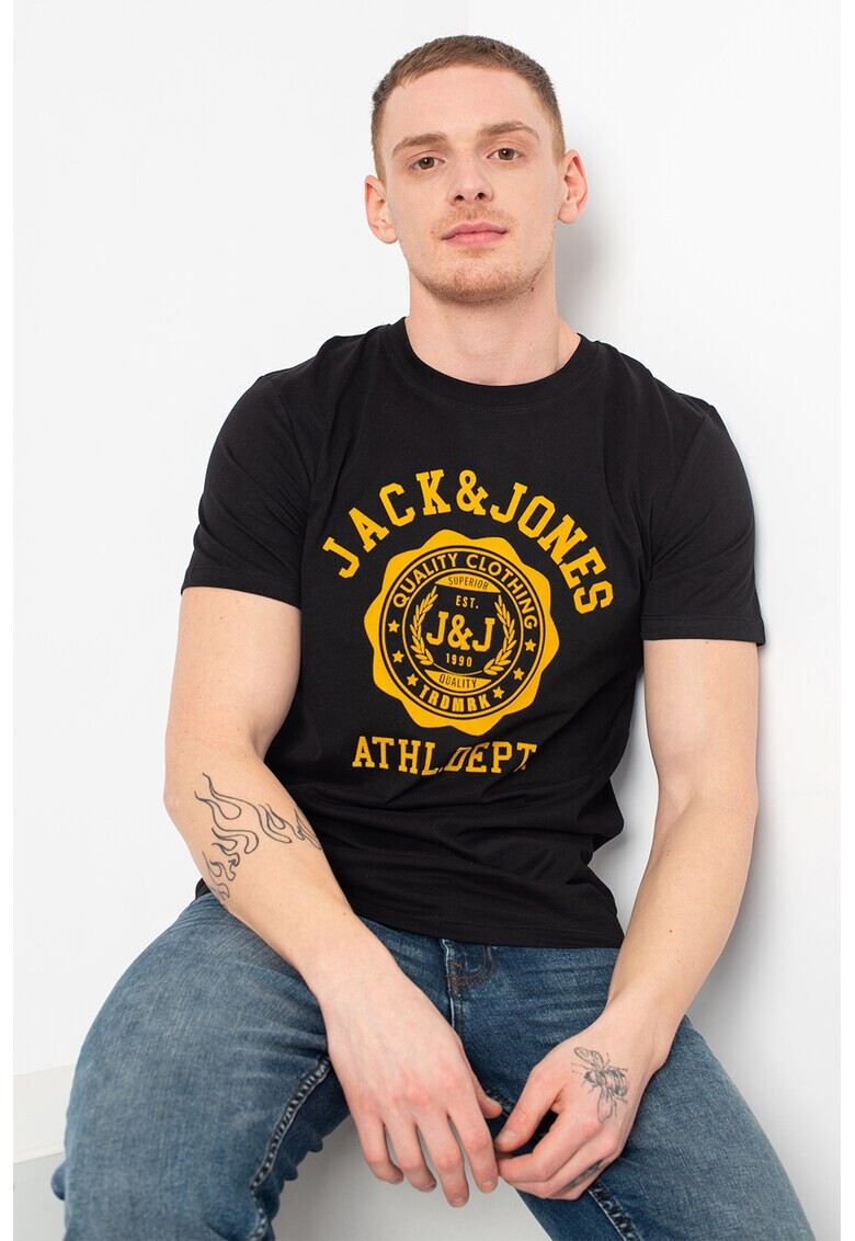 Jack&Jones Тениска Flock с овално деколте - Pepit.bg