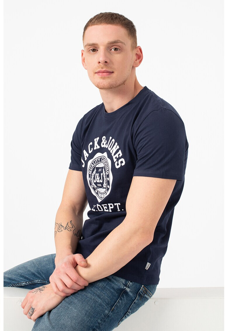 Jack&Jones Тениска Flock с овално деколте - Pepit.bg