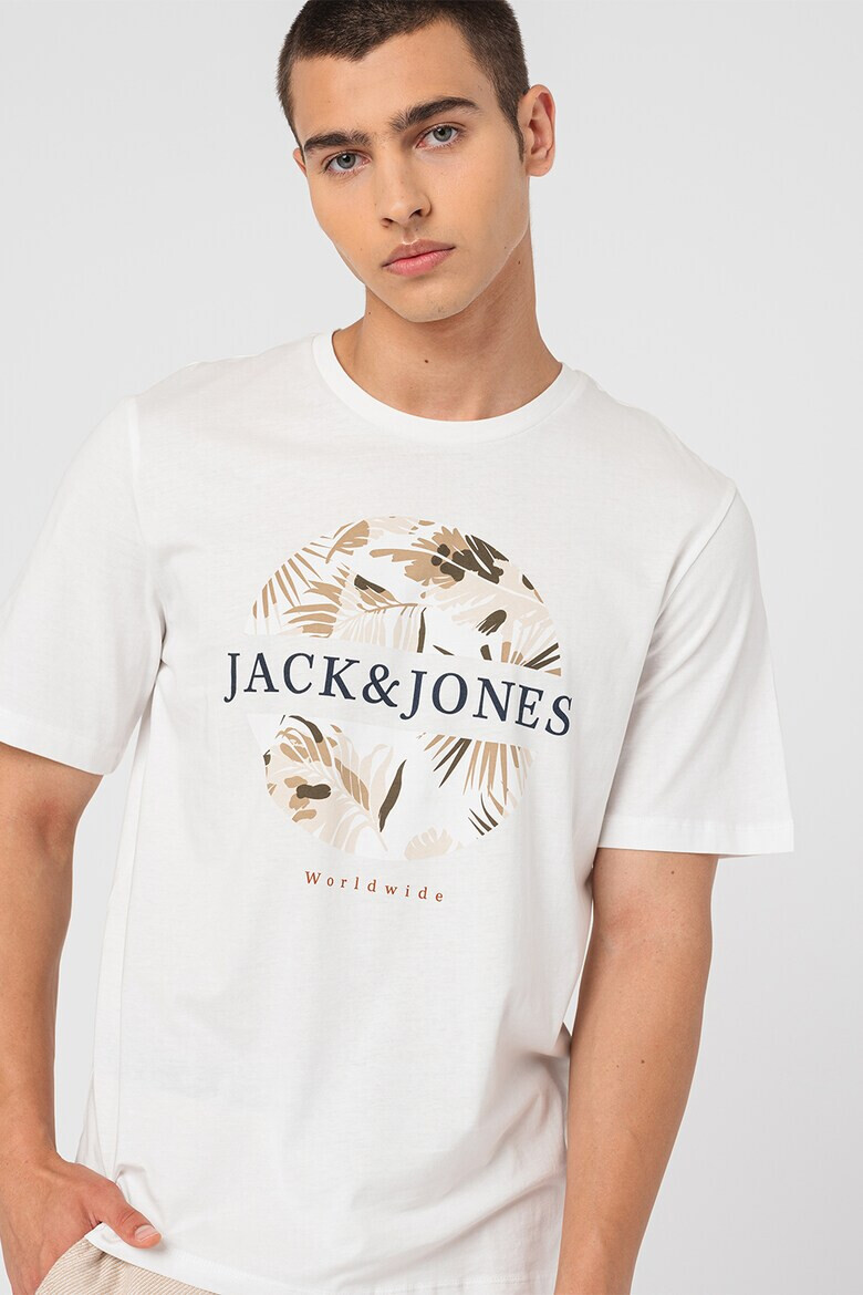 Jack & Jones Тениска Floor с лого и фигурален принт - Pepit.bg