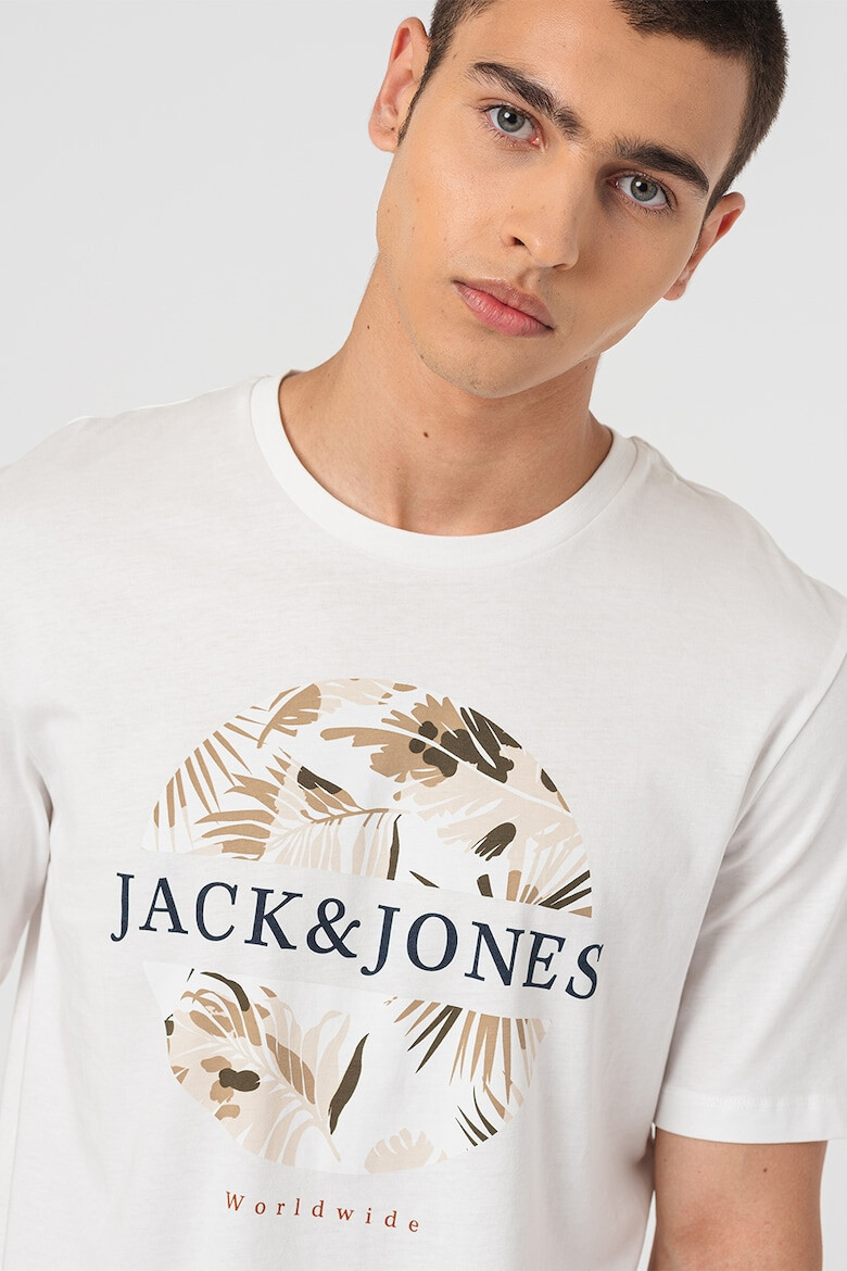 Jack & Jones Тениска Floor с лого и фигурален принт - Pepit.bg