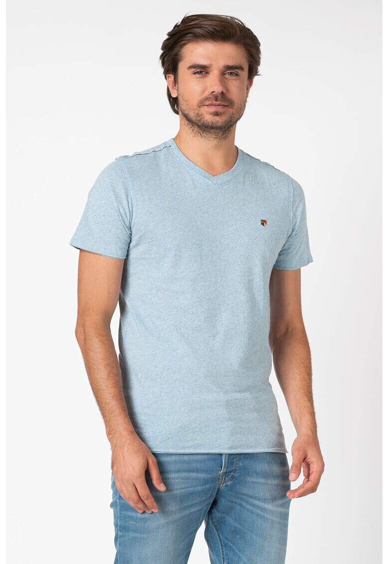 Jack&Jones Тениска Frank с шпиц деколте - Pepit.bg
