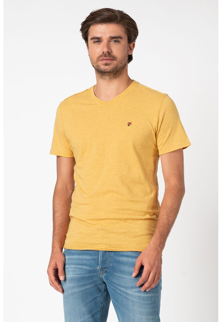 Jack&Jones Тениска Frank с шпиц деколте - Pepit.bg