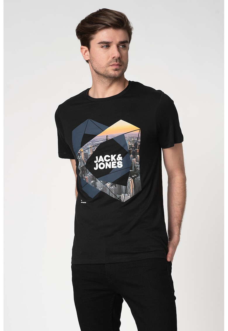 Jack&Jones Тениска Ifter по тялото с фигурална щампа - Pepit.bg