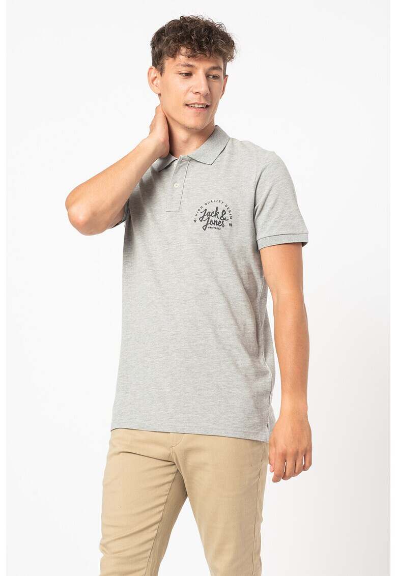 Jack & Jones Тениска Kimbel с яка и лого - Pepit.bg