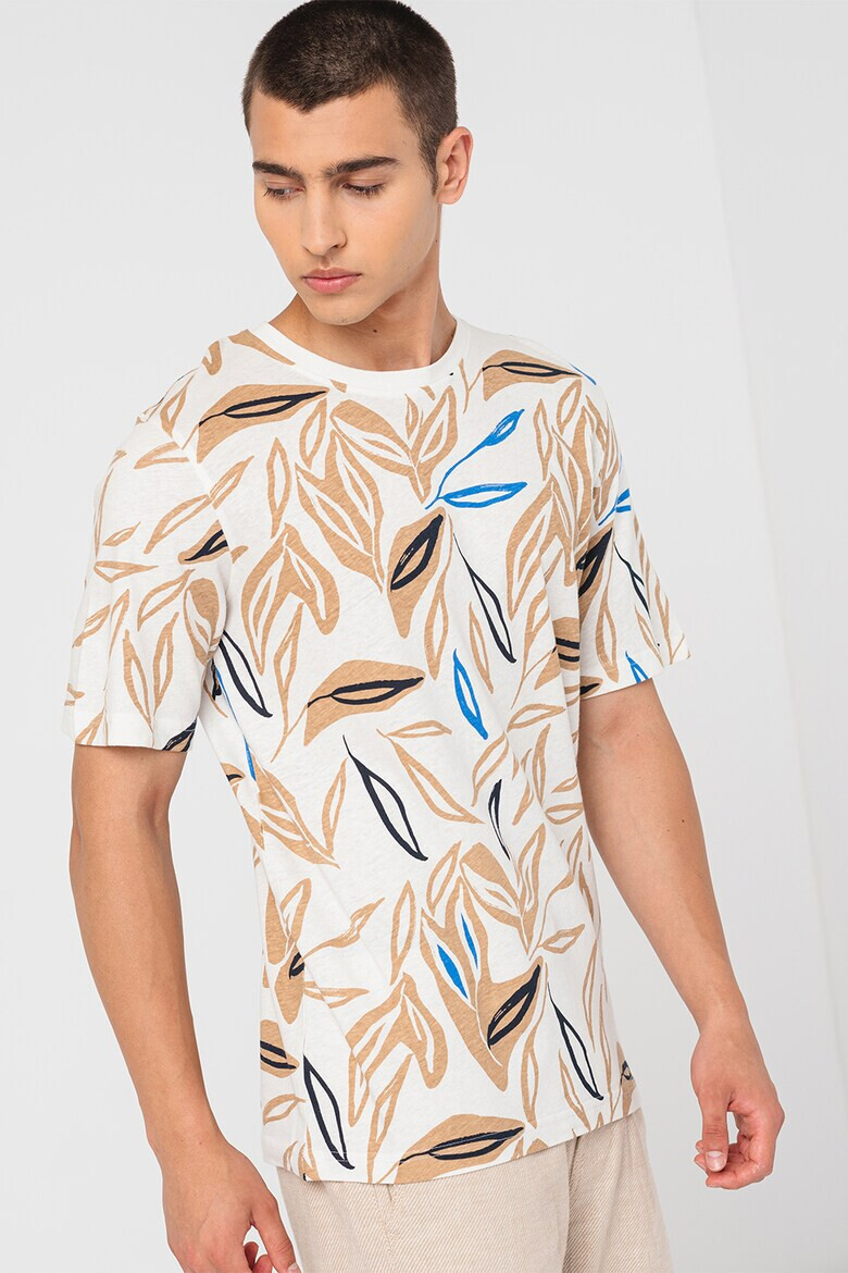 Jack  Jones Тениска Leaf с лен - Pepit.bg