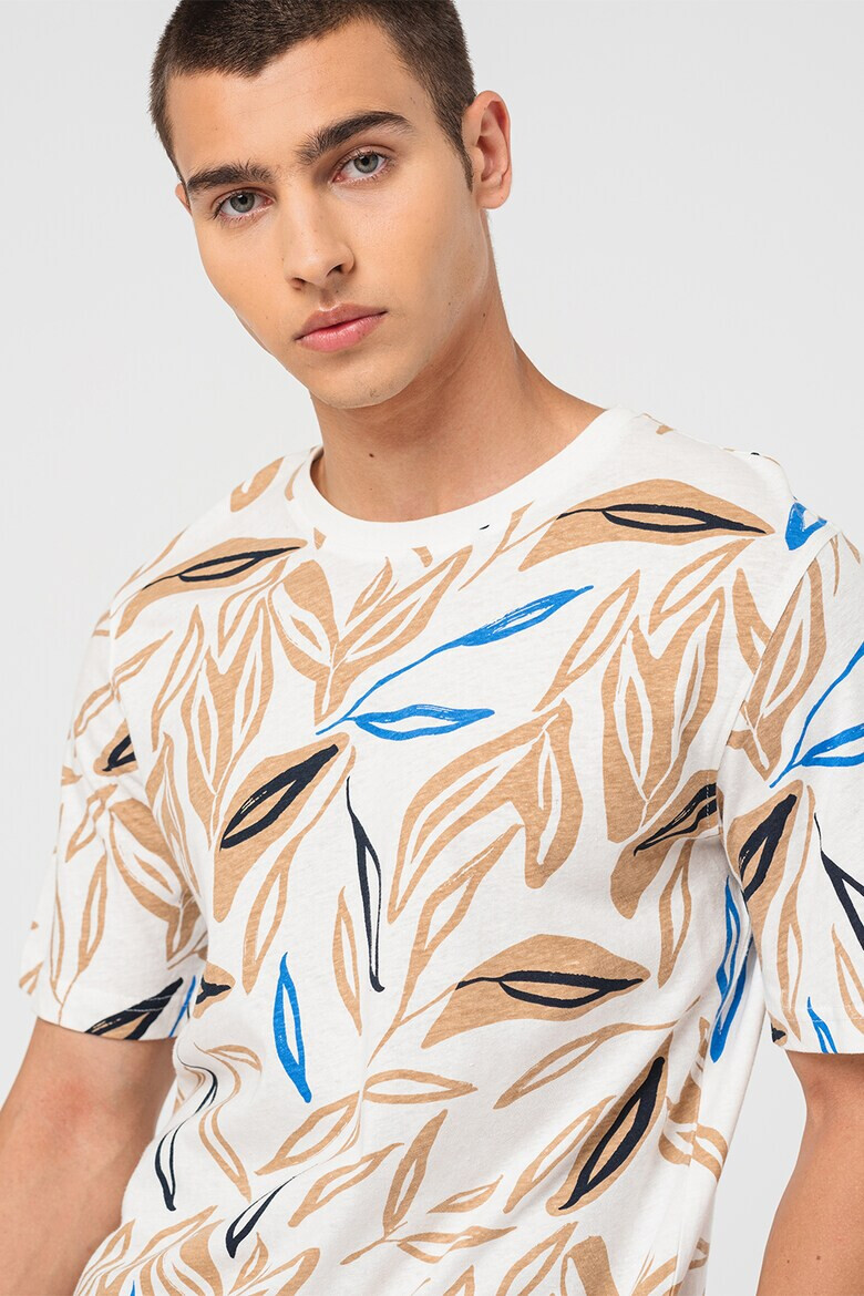Jack  Jones Тениска Leaf с лен - Pepit.bg