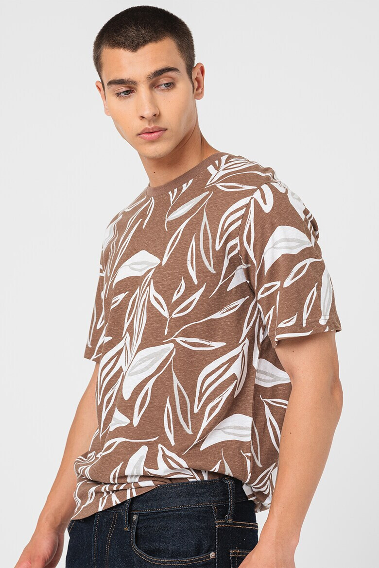 Jack  Jones Тениска Leaf с лен - Pepit.bg