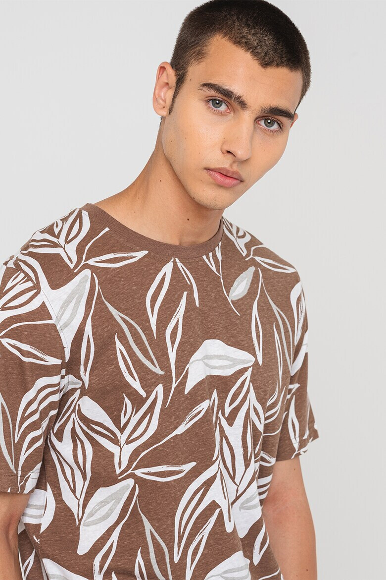 Jack  Jones Тениска Leaf с лен - Pepit.bg