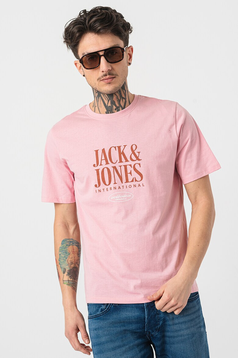 Jack & Jones Тениска Lucca с шарка на лога - Pepit.bg