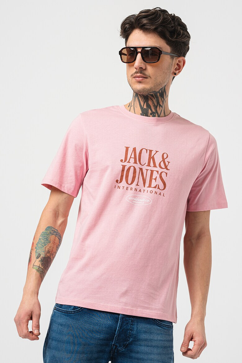 Jack & Jones Тениска Lucca с шарка на лога - Pepit.bg