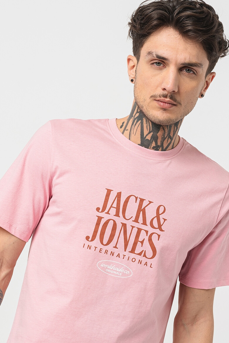 Jack & Jones Тениска Lucca с шарка на лога - Pepit.bg