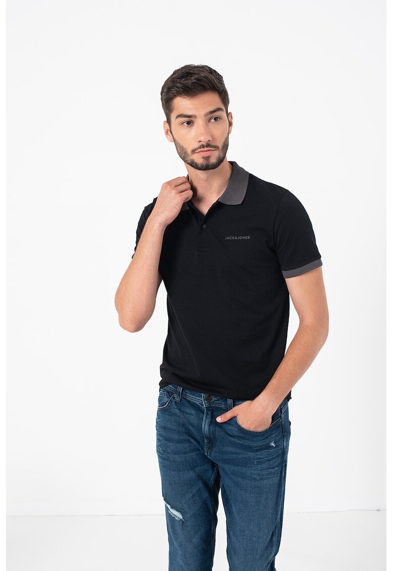 Jack&Jones Тениска Marco с яка и лого - Pepit.bg
