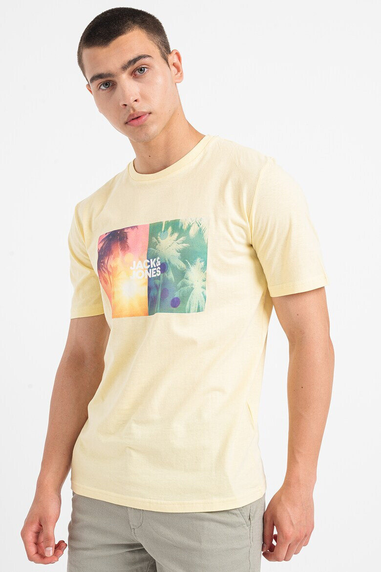 Jack & Jones Тениска Navin с лого и шарка - Pepit.bg