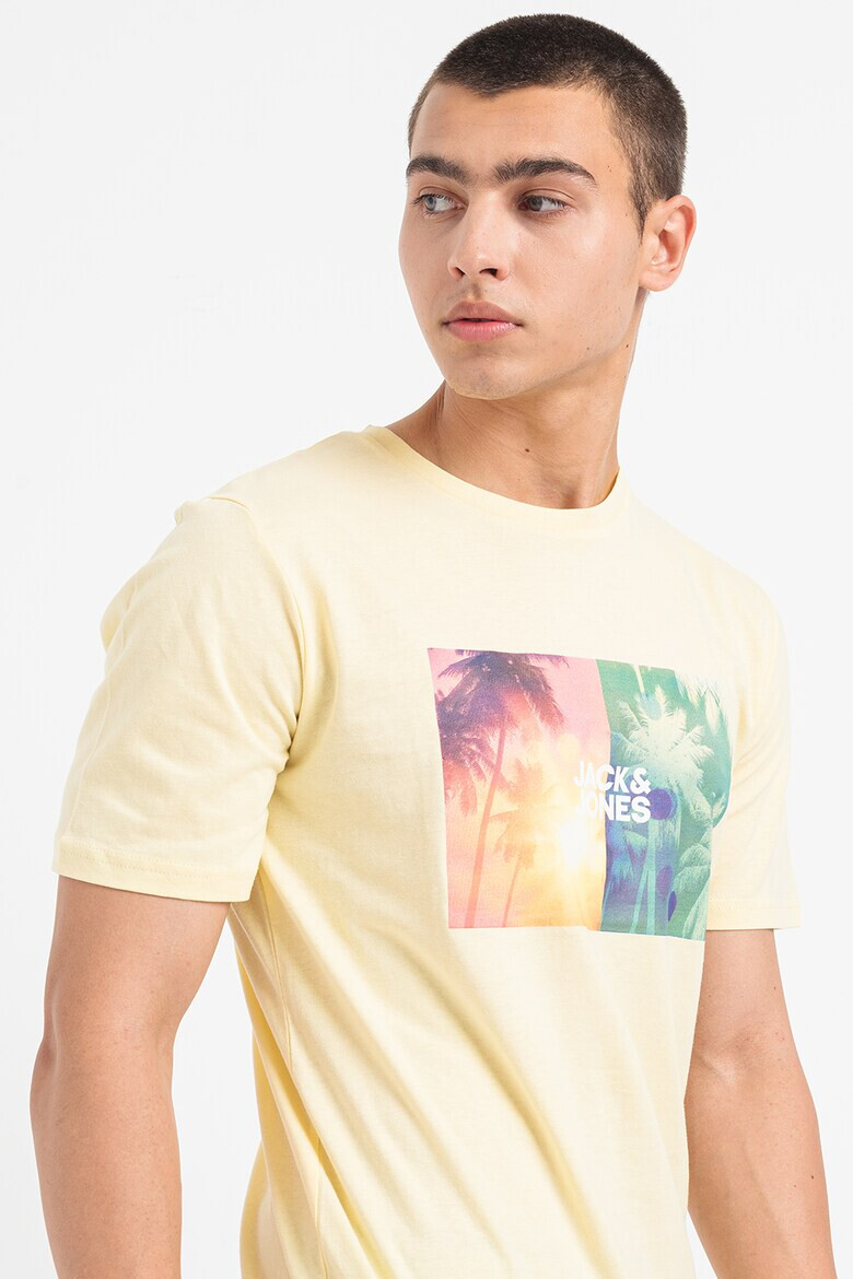Jack & Jones Тениска Navin с лого и шарка - Pepit.bg