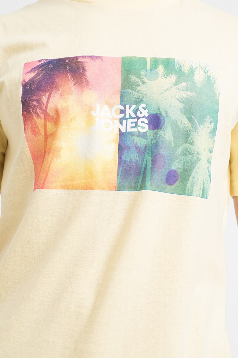 Jack & Jones Тениска Navin с лого и шарка - Pepit.bg