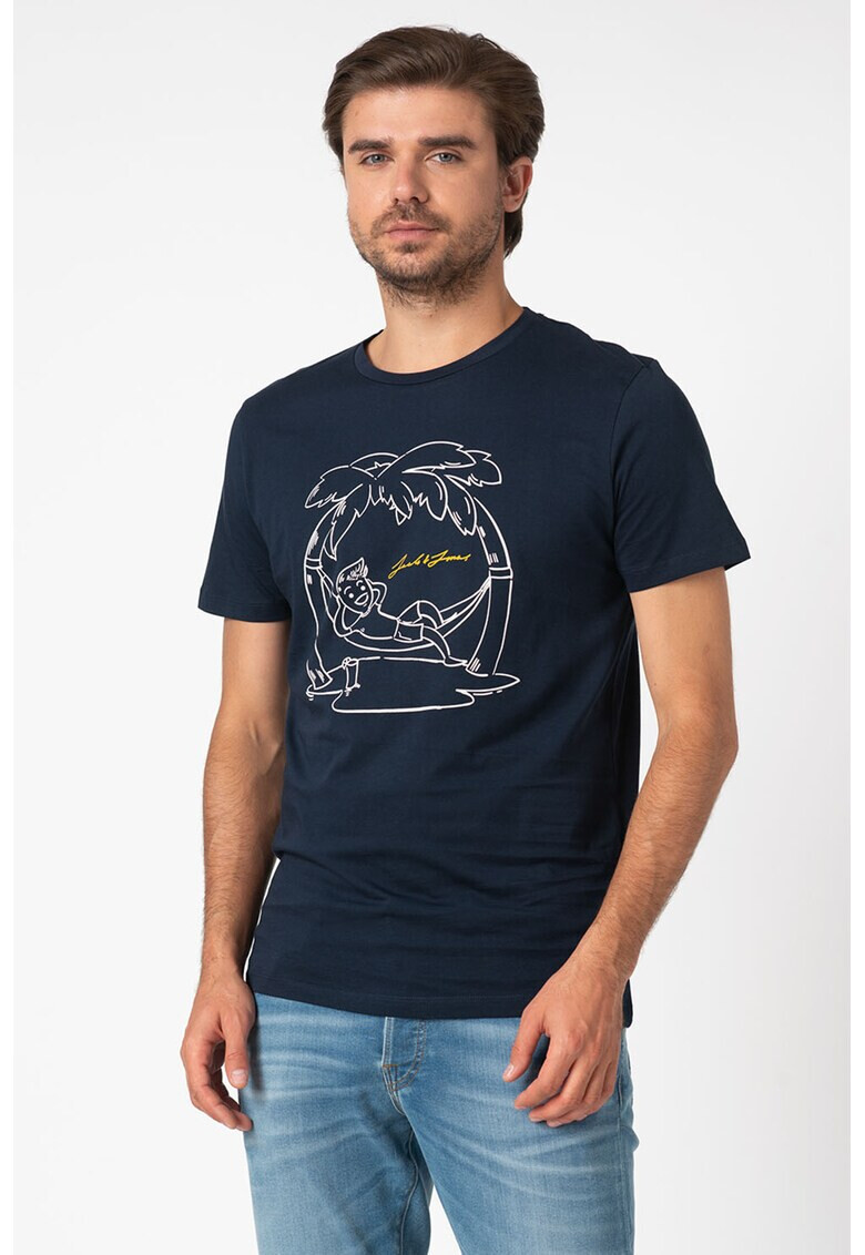 Jack&Jones Тениска с фигурален десен - Pepit.bg