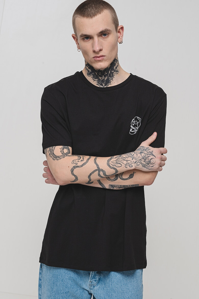 Jack  Jones Тениска с контрастен принт - Pepit.bg