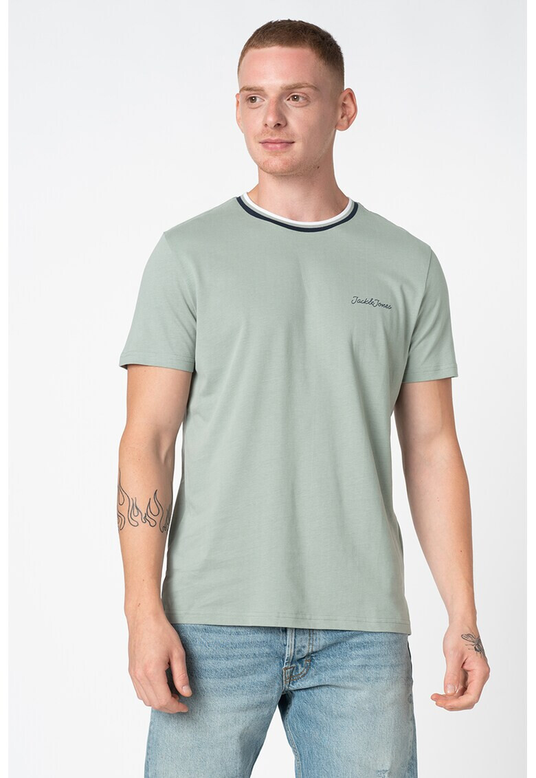 Jack&Jones Тениска с контрастно деколте - Pepit.bg